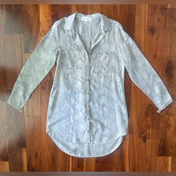 Bella Dahl Anaheim Hipster Dress in Gray Snake Print; Size S - Picture 6 of 14